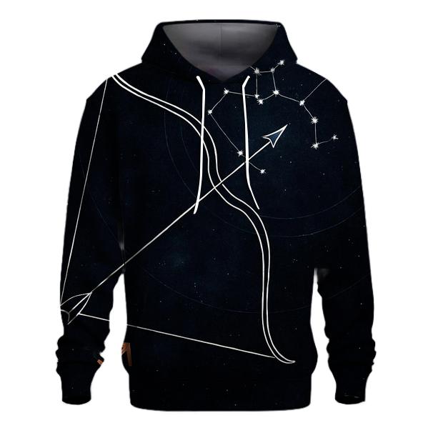 Sagittarius Archer Galactic Coordinate Map zip-up hoodies