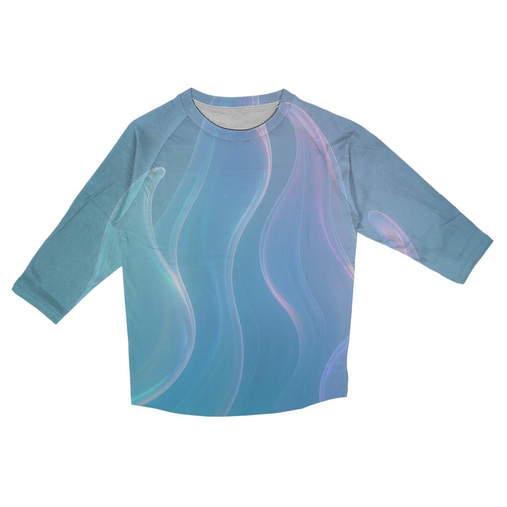 Prismatic Tide Cathedral designer 3/4 sleeve blouses