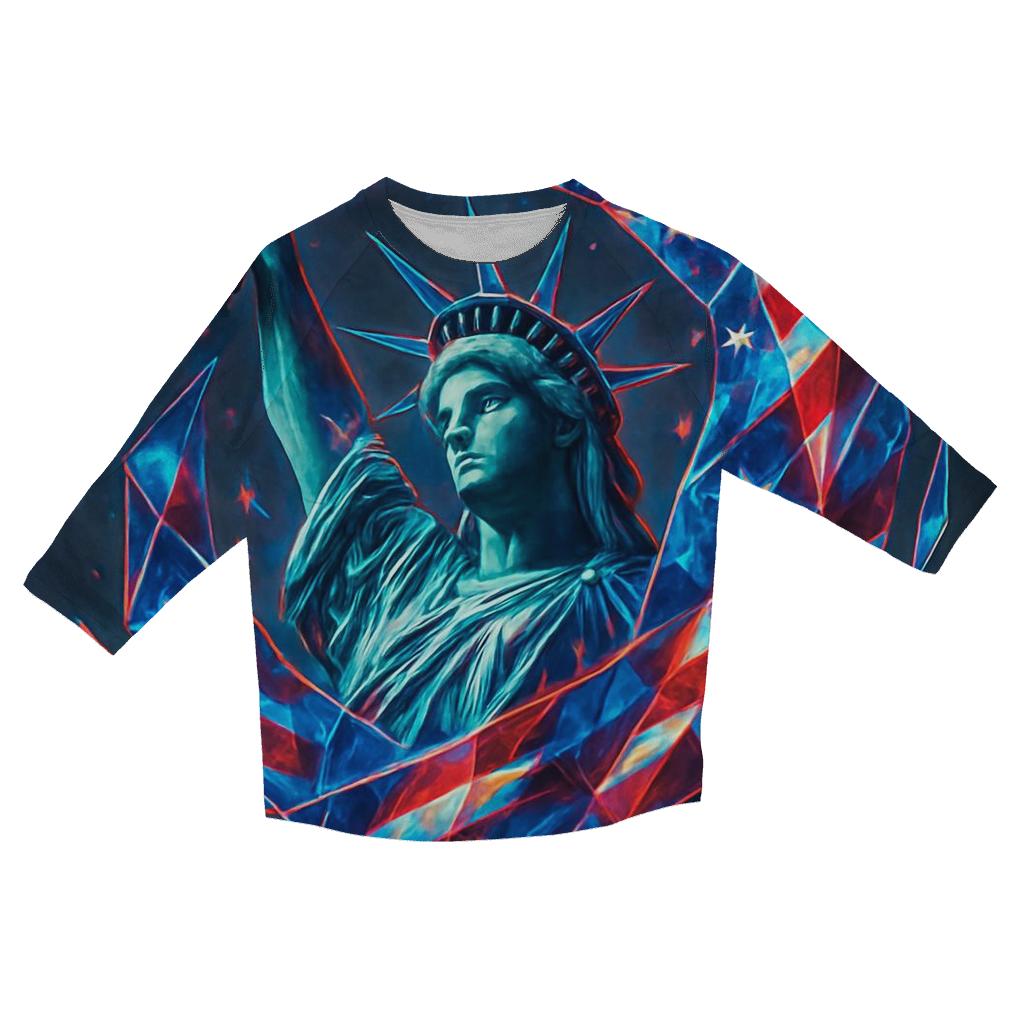 Liberty In Prism Storm stylish quarter sleeve tops