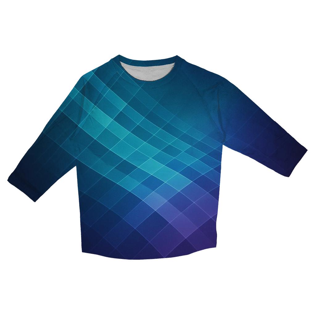 Geometric Aurora Loom casual three quarter sleeve shirts