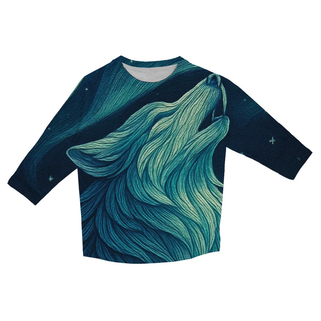 Aurora Thread Spirit Wolf designer 3/4 sleeve blouses