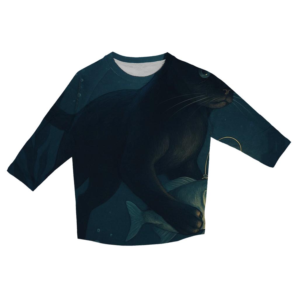 Deep Sea Lantern Cat personalized 3/4 sleeve tees