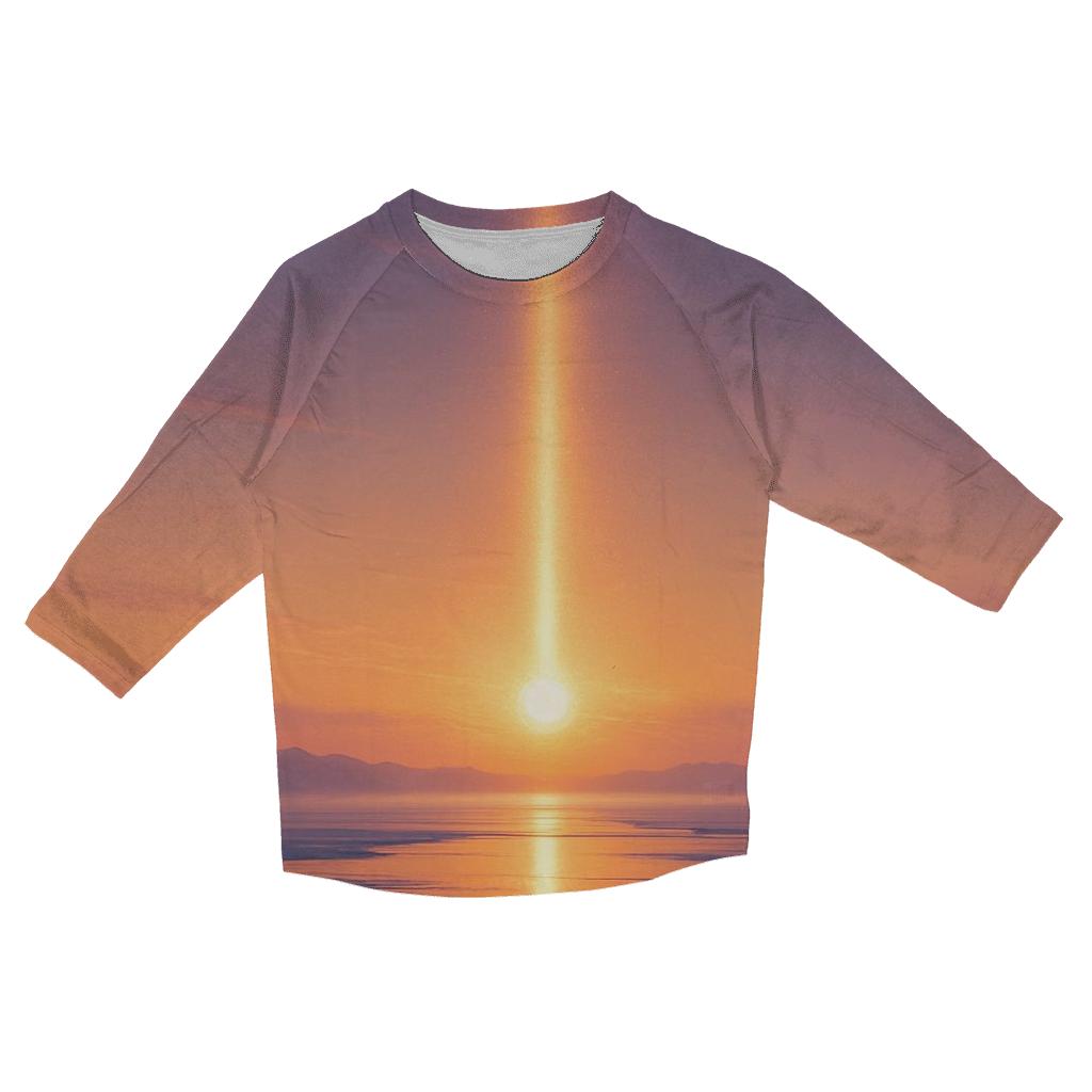 Arctic Mirror Sun Pillar printed three quarter sleeve shirts