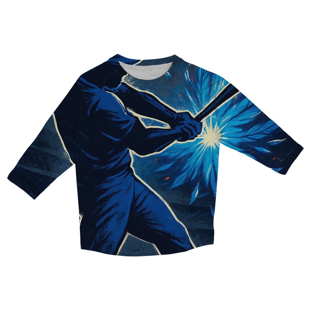 Blue Jays Shadow Swing With Feather Sparks designer 3/4 sleeve blouses