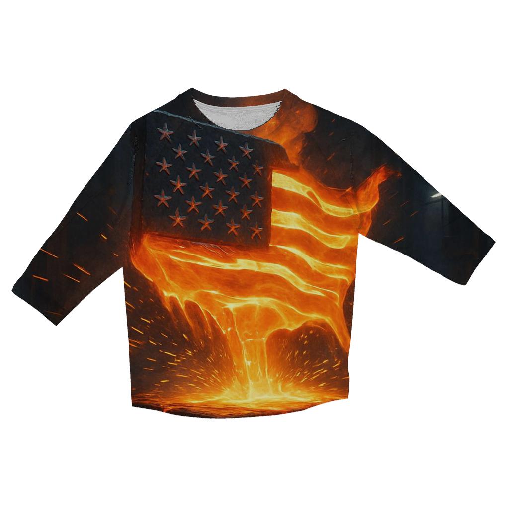 Steel Foundry Flag Forging designer 3/4 sleeve blouses