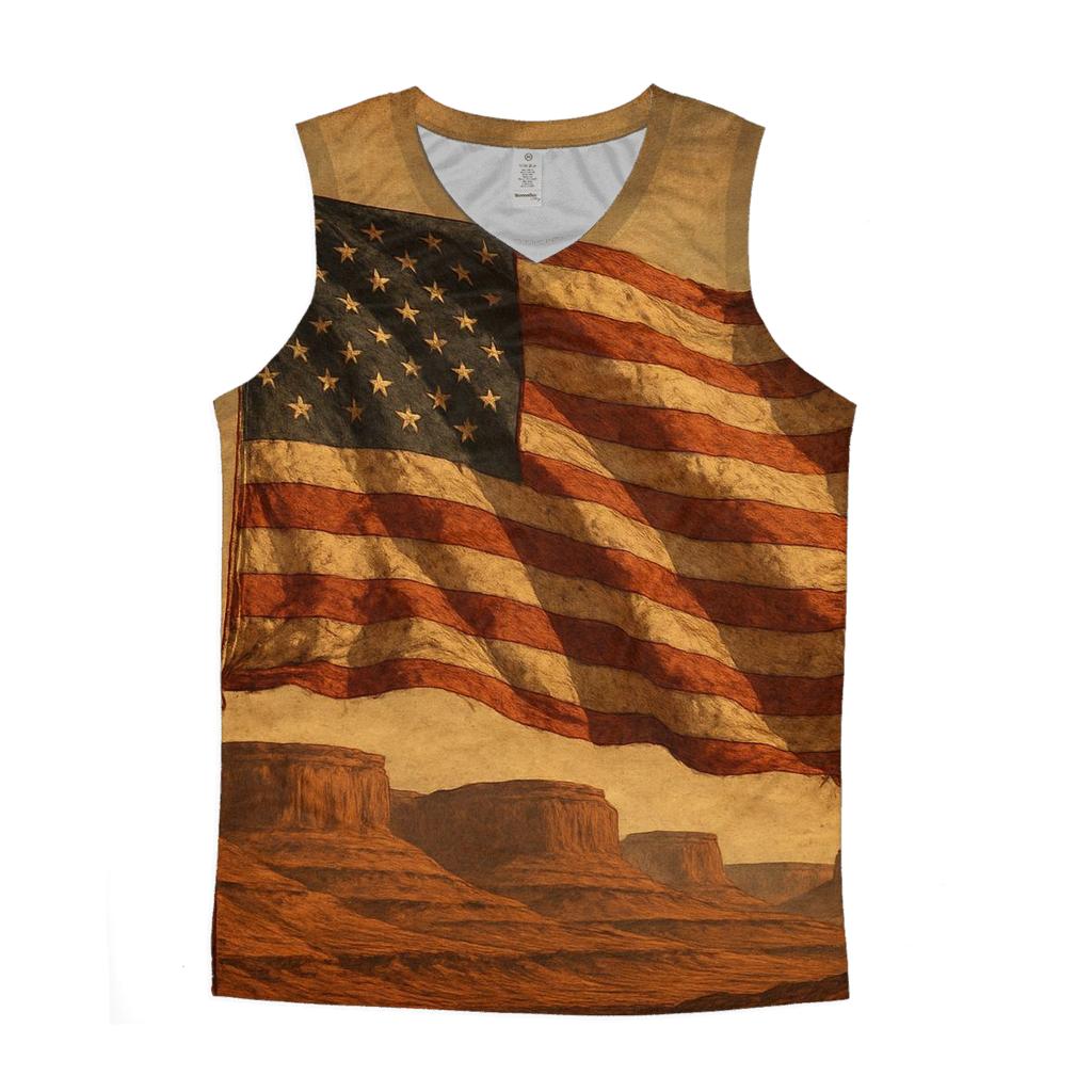 Desert Wind Heritage Banner personalized athletic tanks