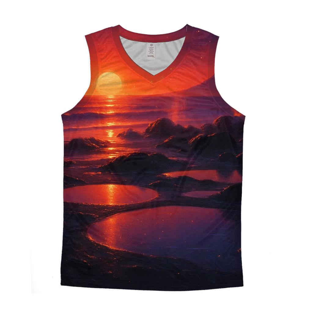 Volcanic Shore Magma Twilight casual summer tank tops