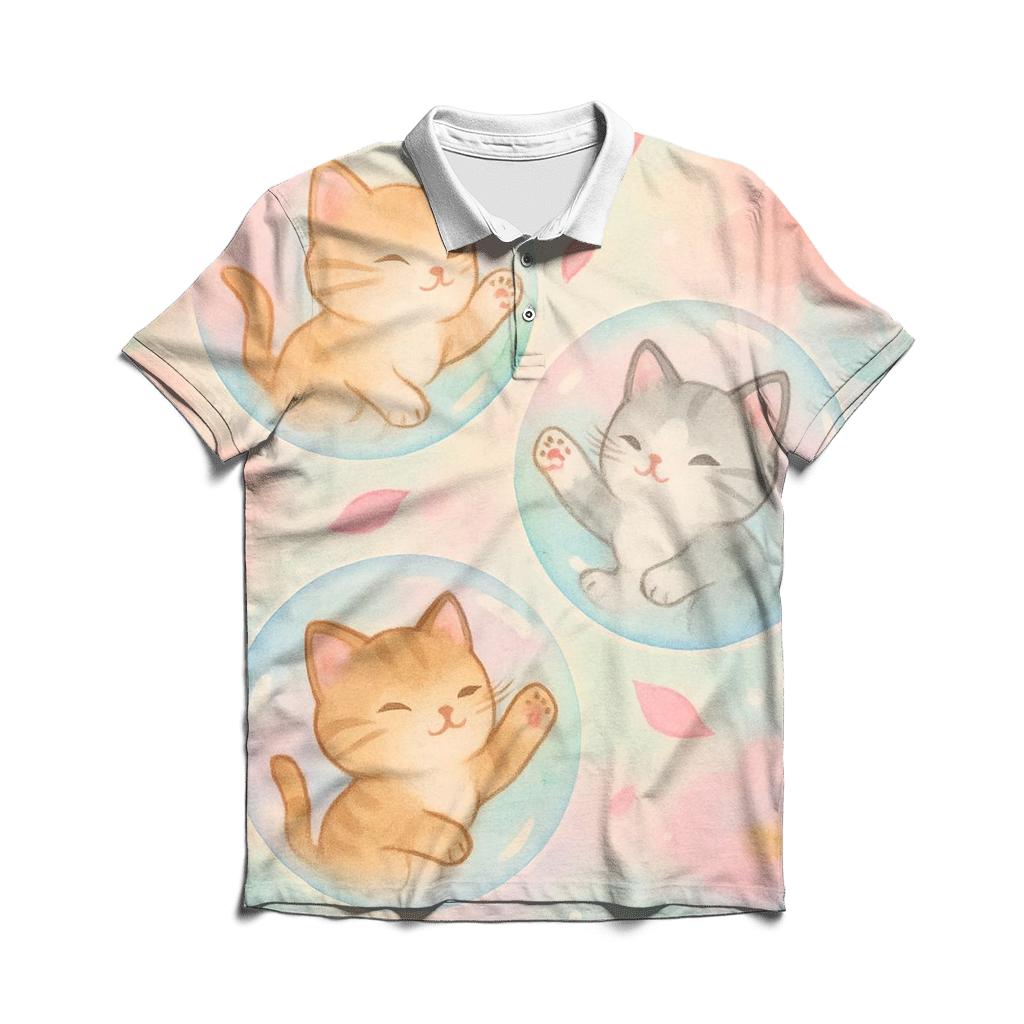 Garden Of Floating Kittens stylish collar polo tees