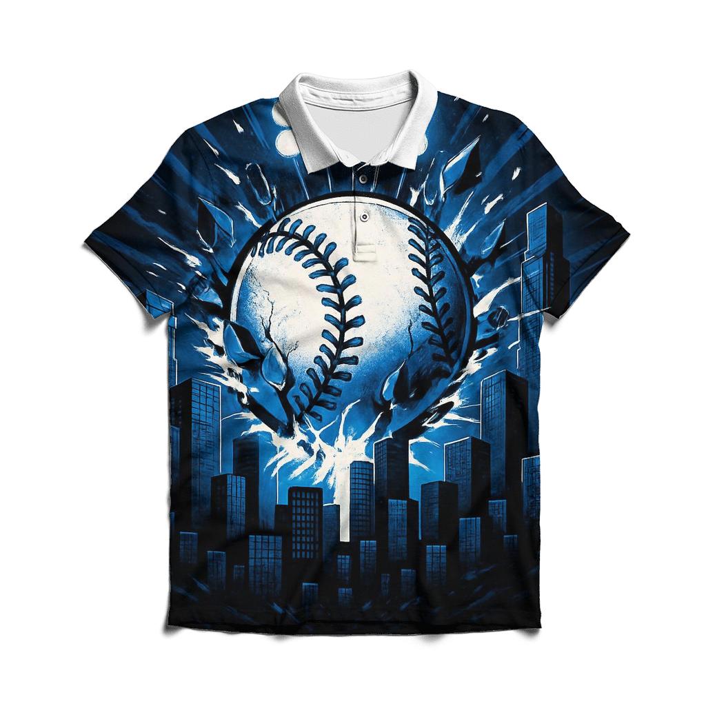 Midnight Skyline Home Run Impact custom polo shirts