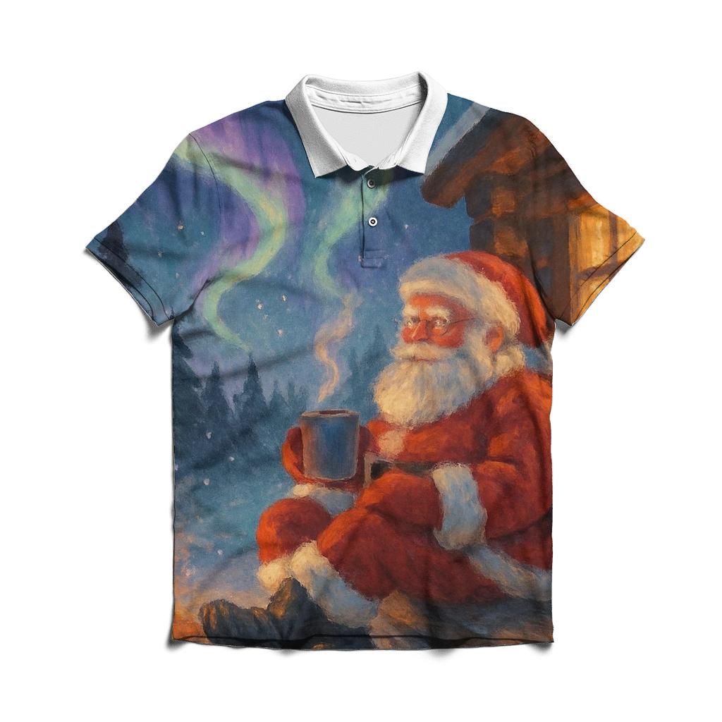Aurora Cabin Santa Cocoa Calm personalized polo shirts