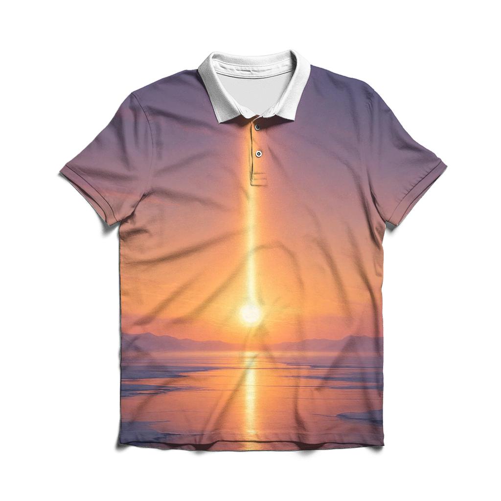 Arctic Mirror Sun Pillar classic pique polos