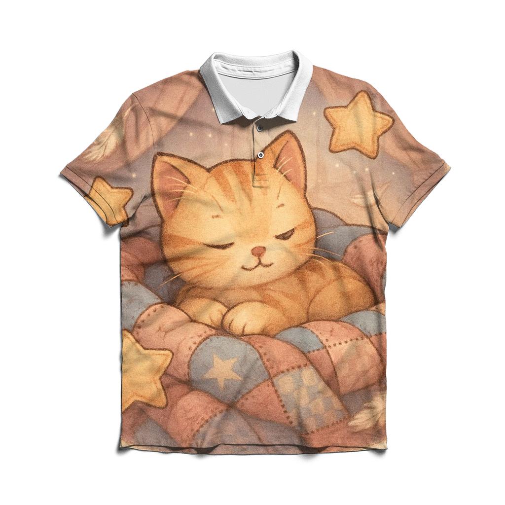 Dream Quilt Blanket Nest Kitten embroidered polo tops
