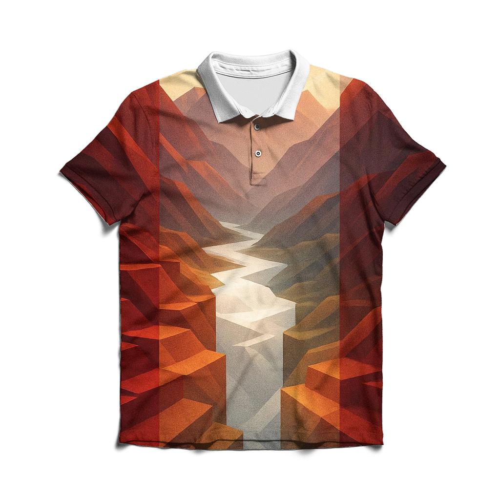 Andean Geometry Flag Of Peru stylish collar polo tees
