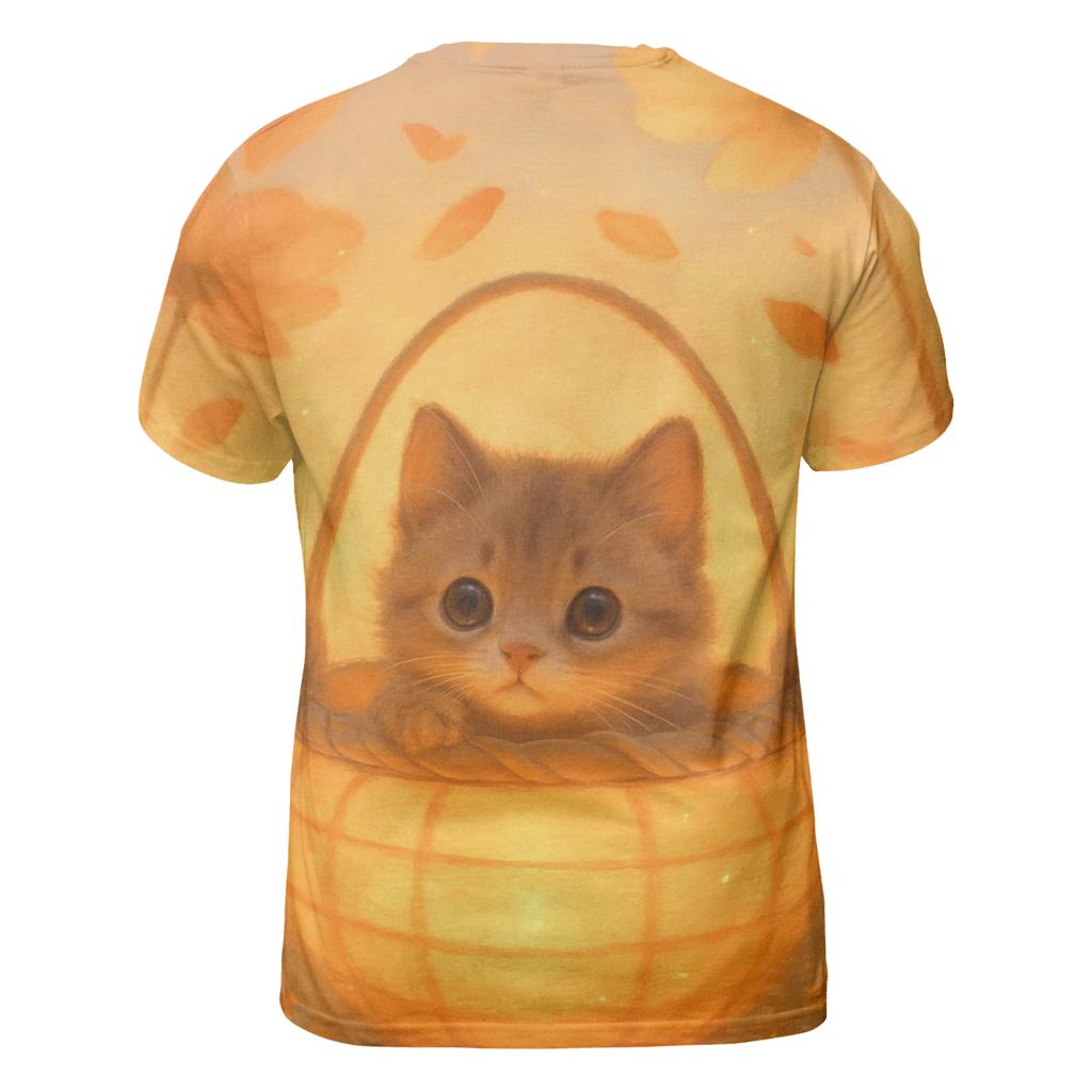 Sunrise Lantern Basket Kitten vibrant all-over design tees