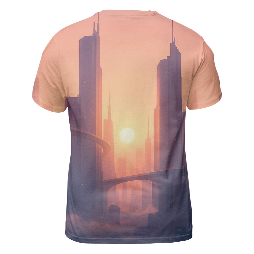 Skybridge Skyline Golden Hour Drift creative print fashion shirts