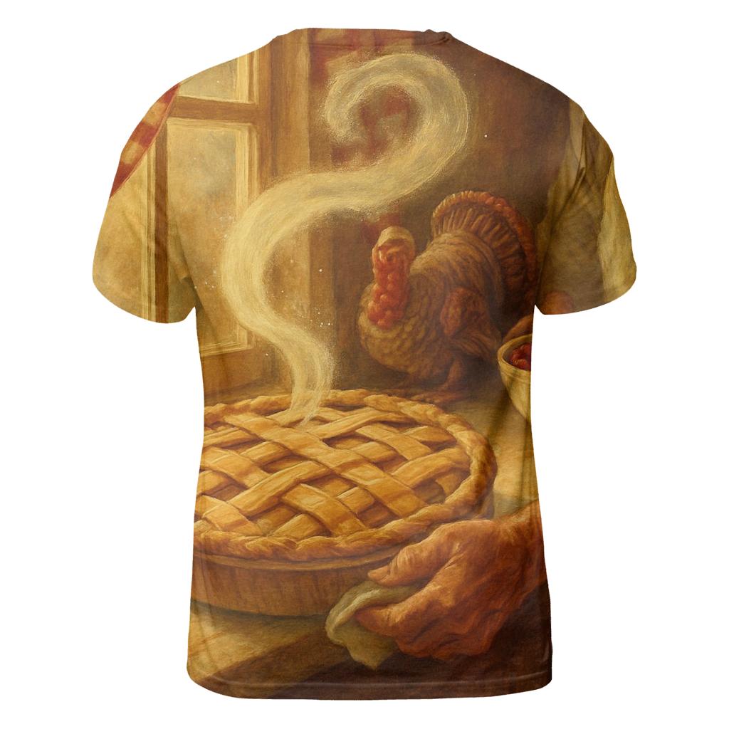 Grandma Pie Window Steam Glow vibrant all-over design tees