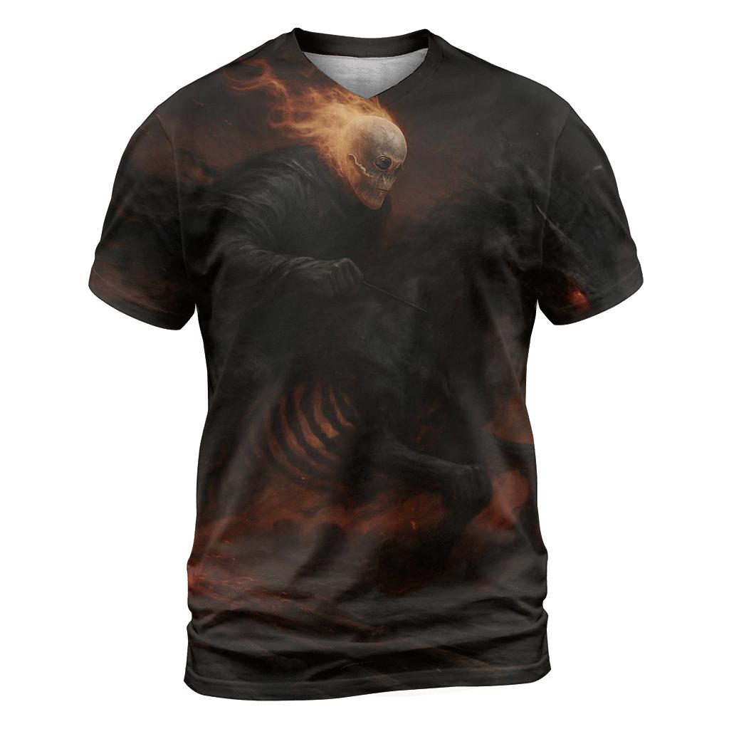 Ghost Rider Of The Bone Highway creative print fashion shirts