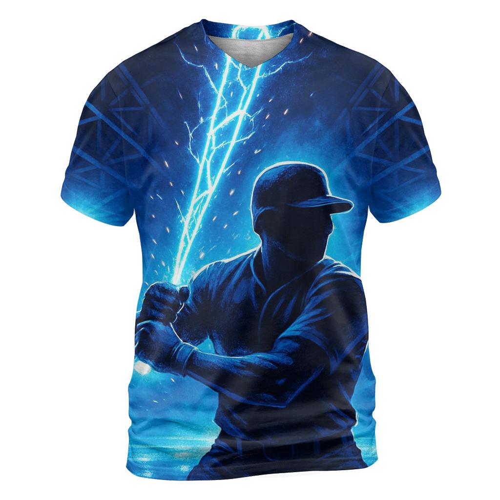 Blue Lightning Bat Forge custom all-over print shirts
