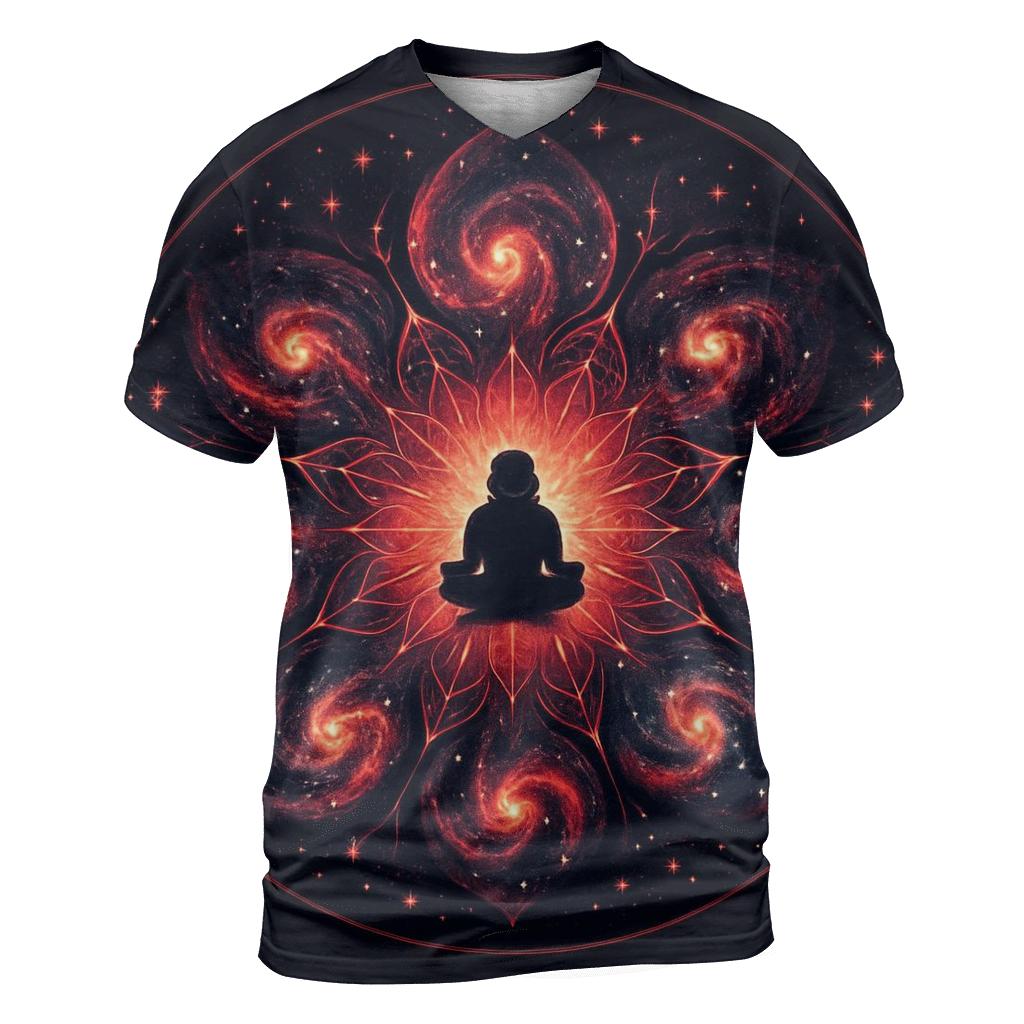 Supernova Bloom Tattoo Mandala artistic all-over print tops