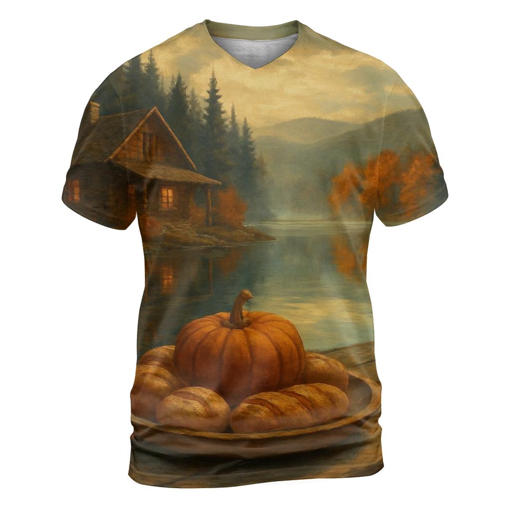 Lake Cabin Thanksgiving Blessing personalized full print shirts
