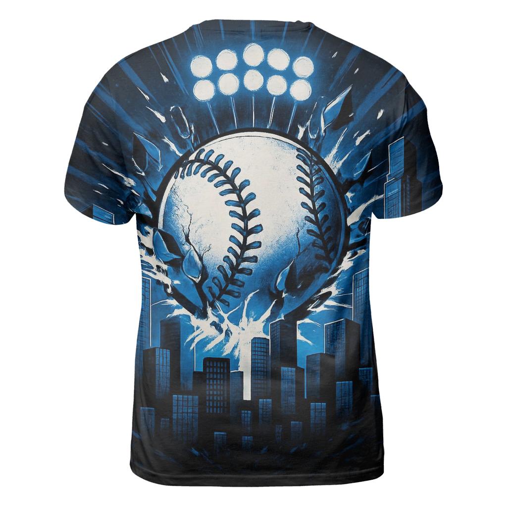Midnight Skyline Home Run Impact statement graphic shirts