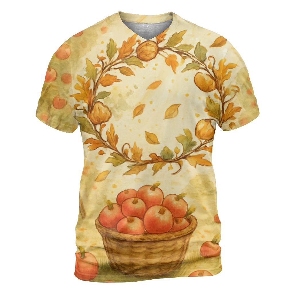 Thankful Orchard Wreath Dance trendy printed shirt styles