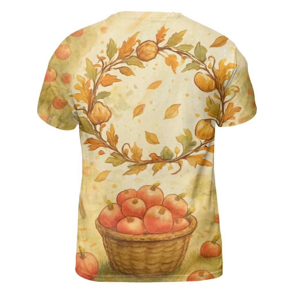 Thankful Orchard Wreath Dance trendy printed shirt styles
