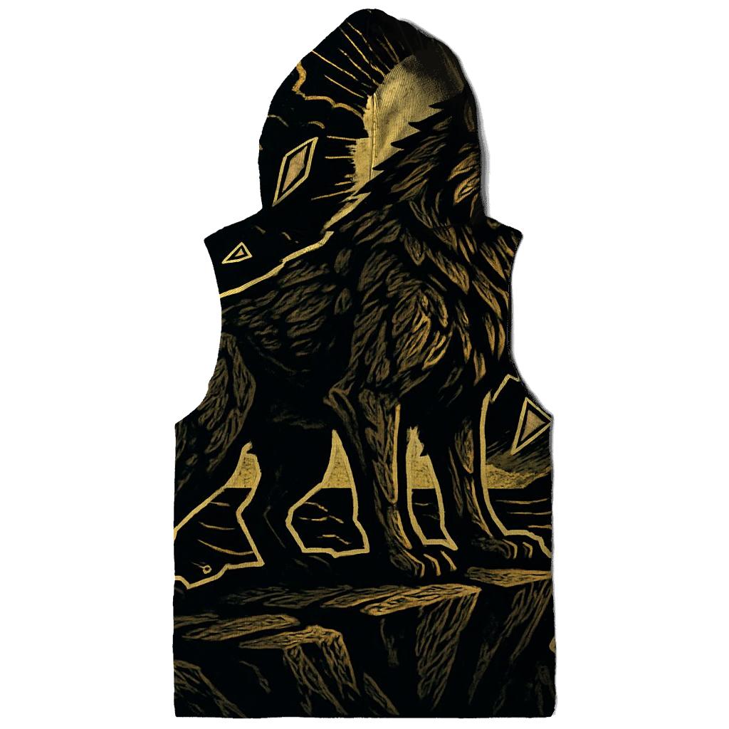 Obsidian Lighthouse Wolf graphic hoodies
