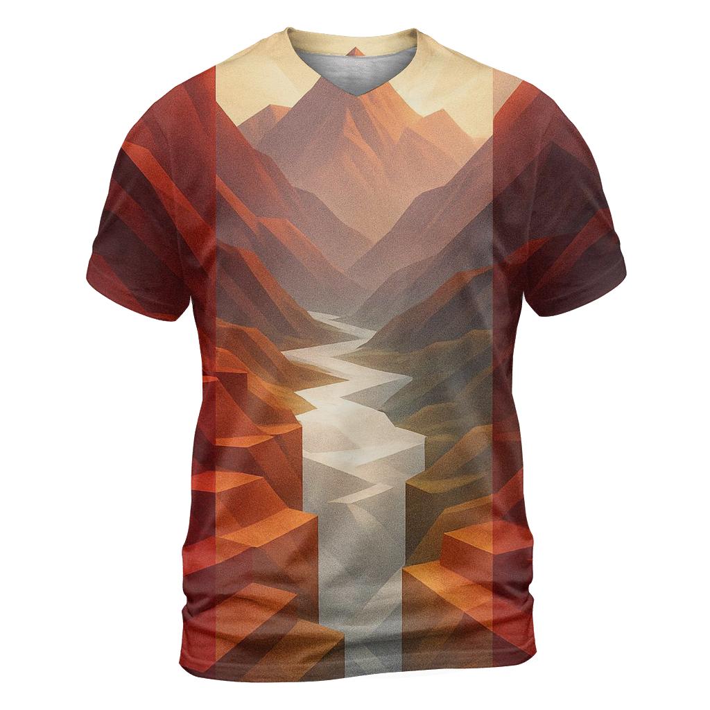 Andean Geometry Flag Of Peru designer pattern shirts