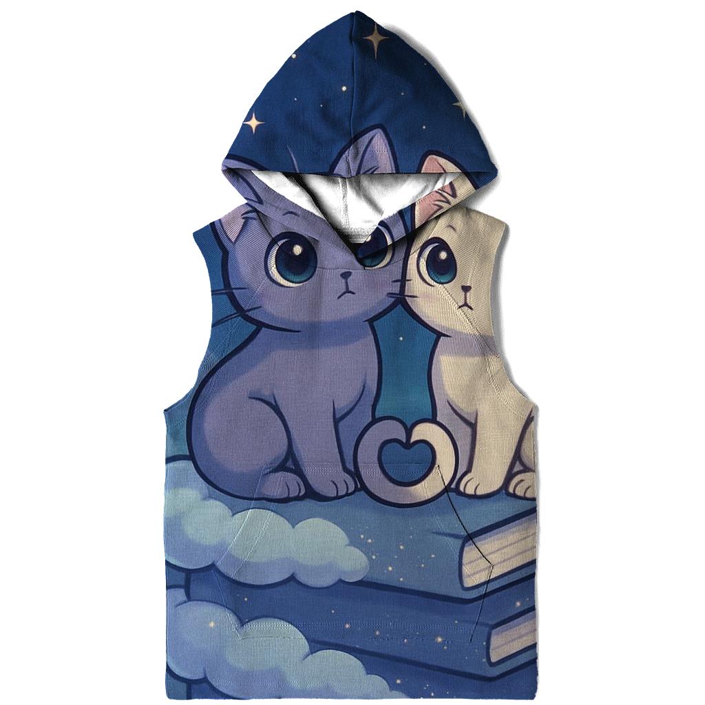 Cloud Library Stargazer Cats premium hoodies