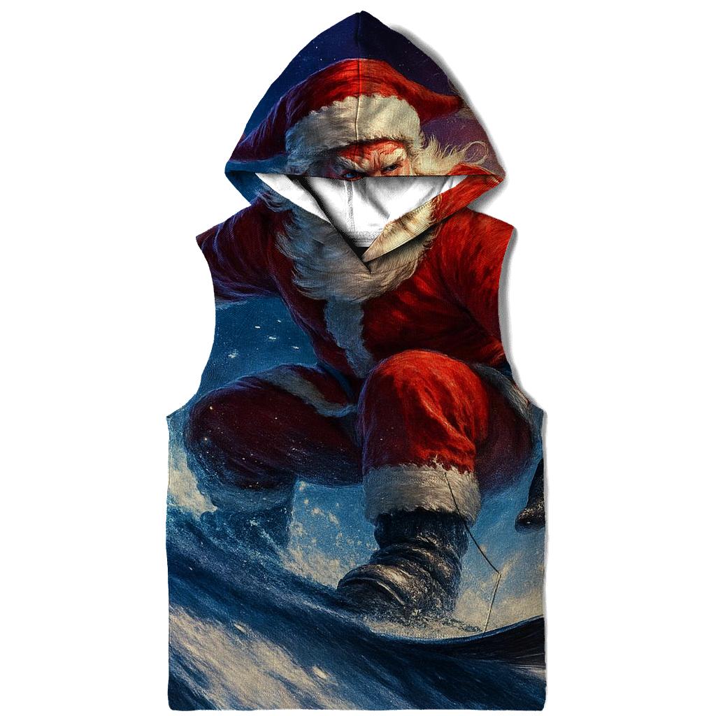 Santa Snowboard Comet Run hoodie styles