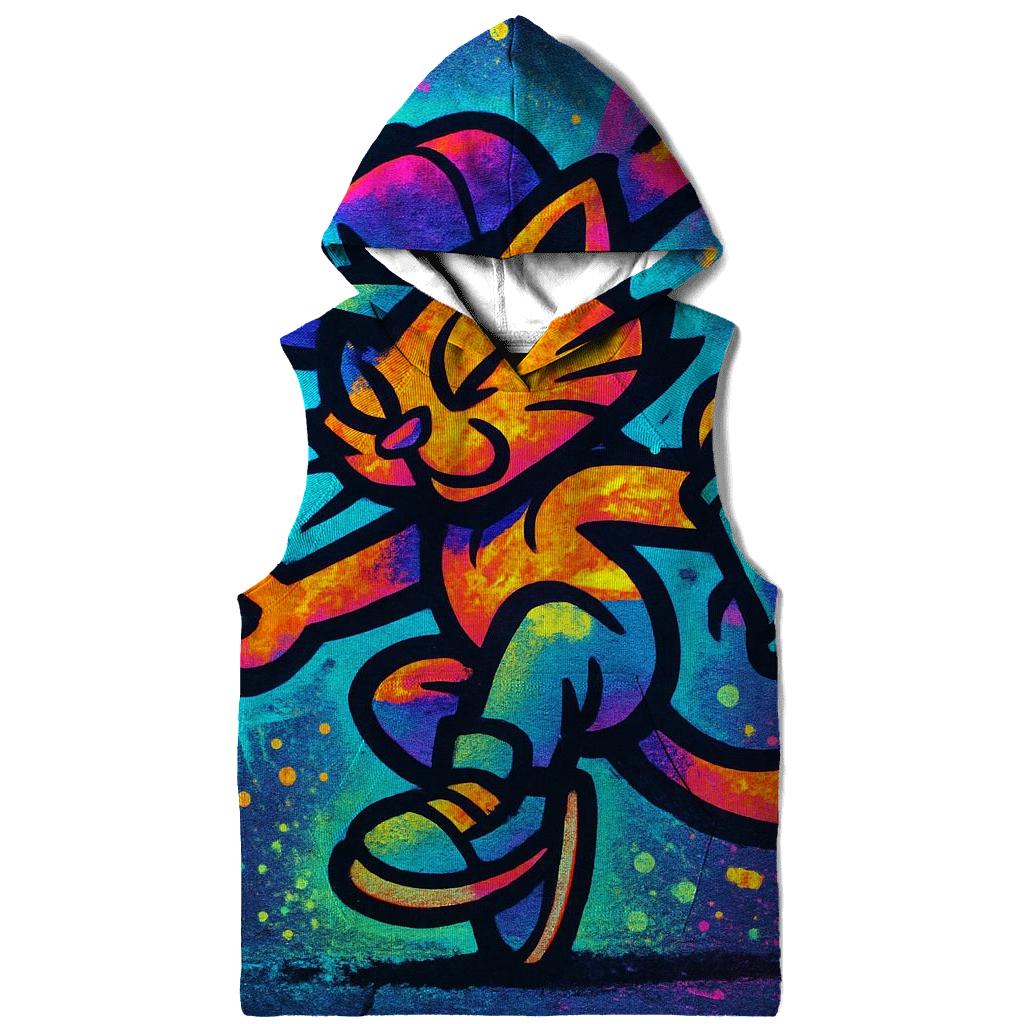 Graffiti Meteor Breakdancer Cat zip-up hoodies
