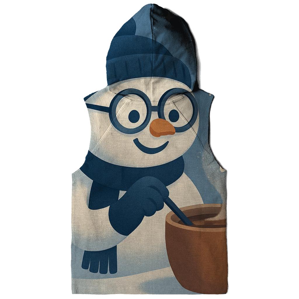 Snowman Scientist Brewing Cocoa Constellations zip-up hoodies