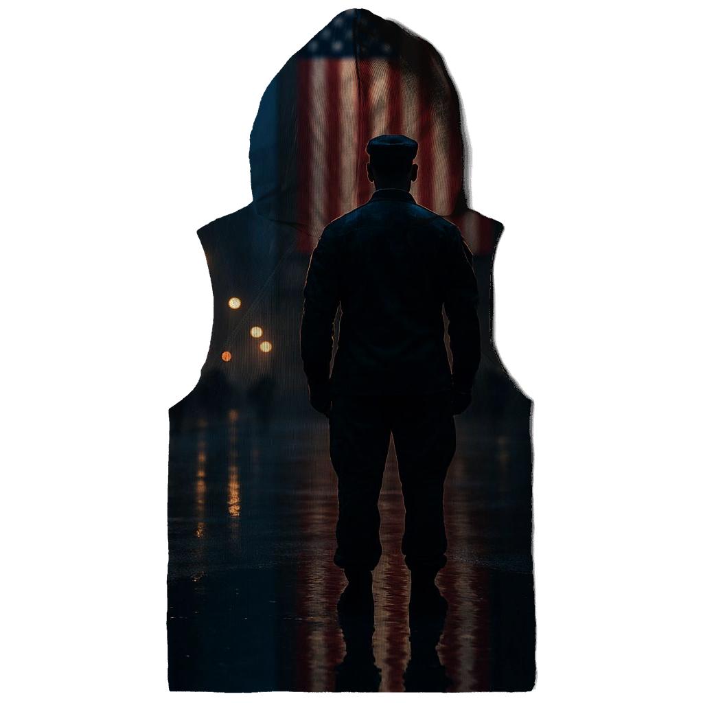 Rain Soaked City Tribute Flag Reflection pullover hoodies