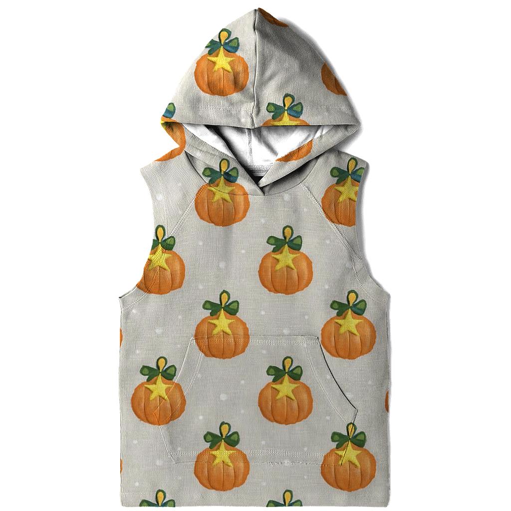 Star Ornament Pumpkin Polka Grid On Light Gray Background designer hoodies