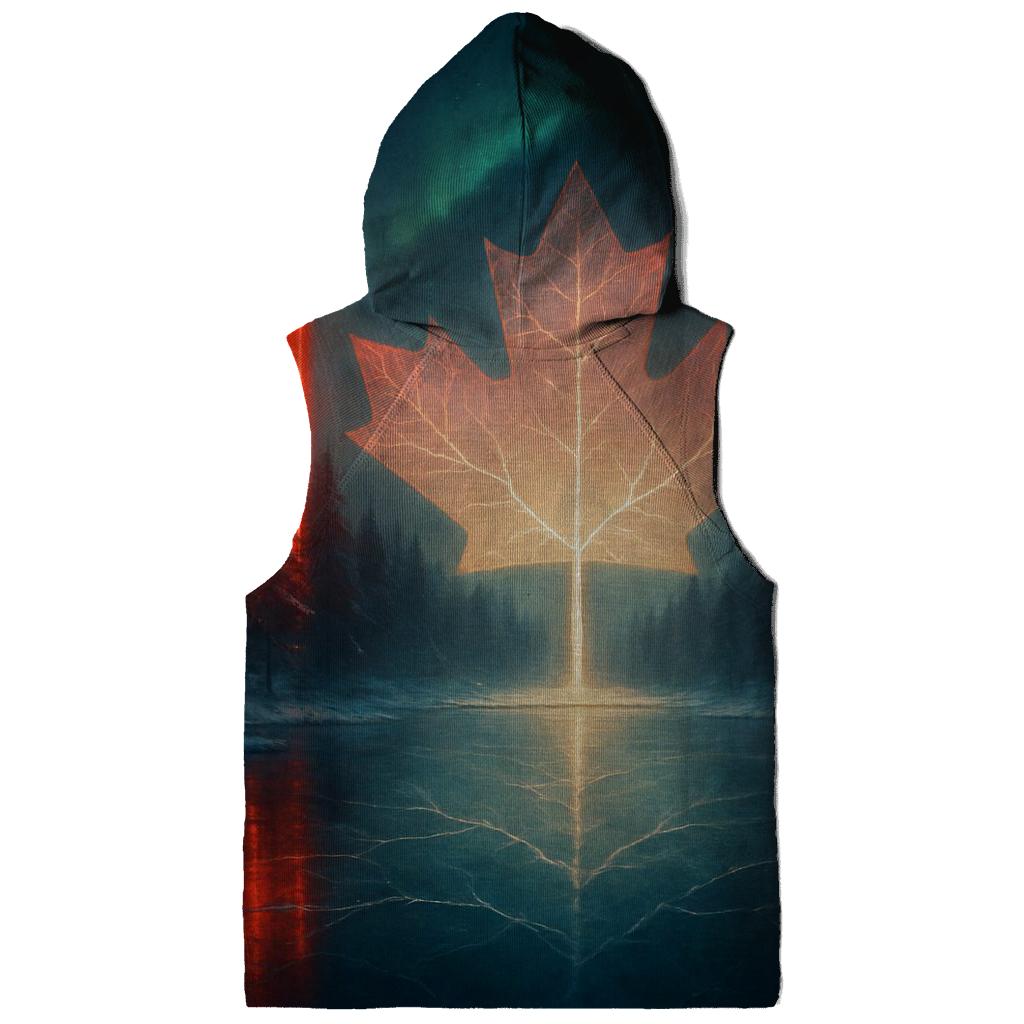 Northern Lights Flag Of Canada graphic hoodies