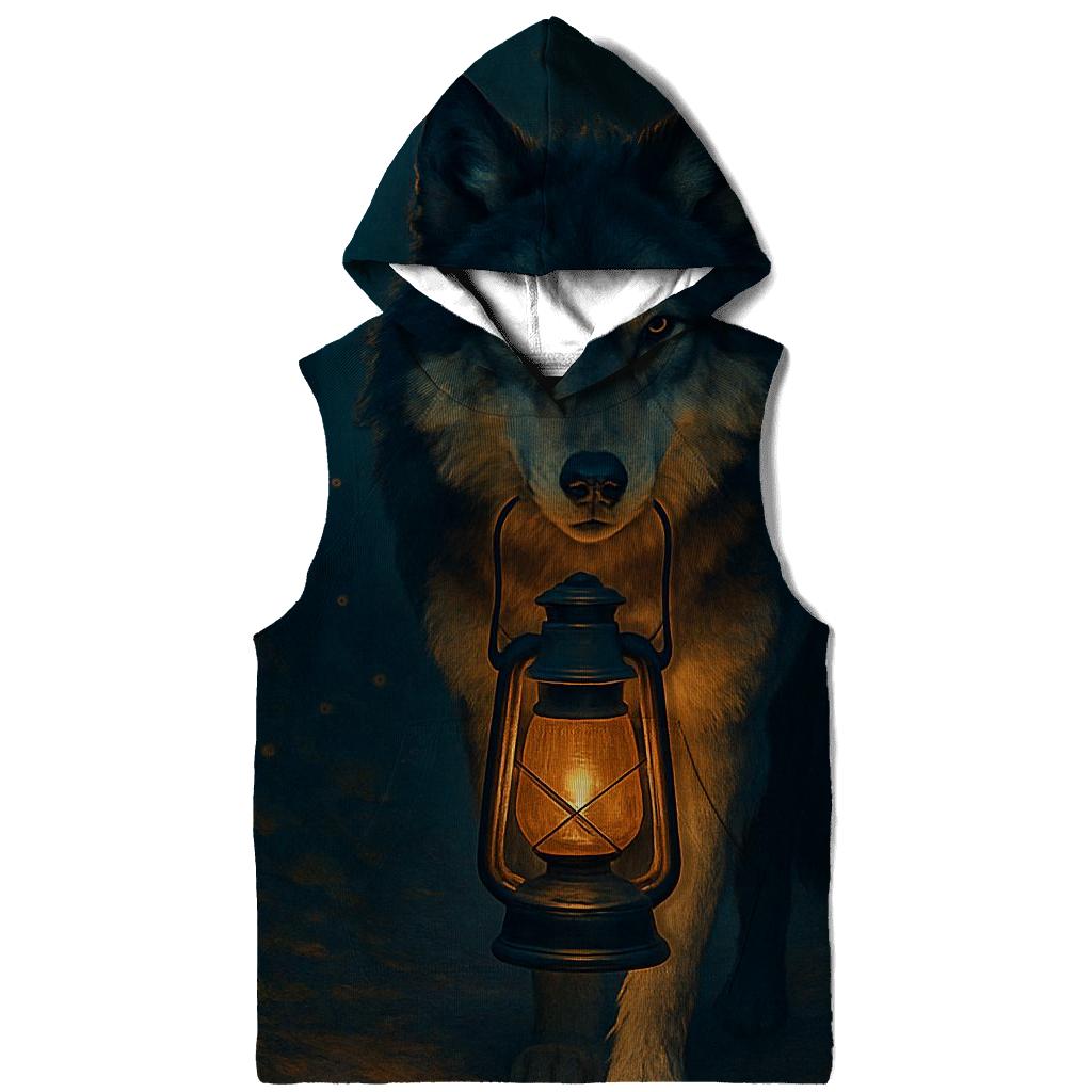 Midnight Lantern Trail Wolf lightweight hoodies