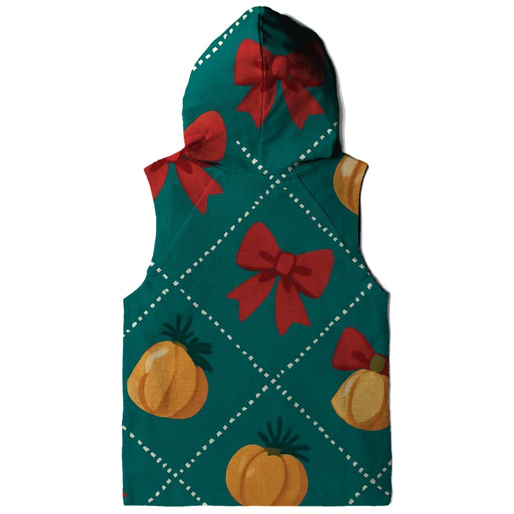Bell And Bow Pumpkin Diagonal Chevron On Teal Background hoodies fashion
