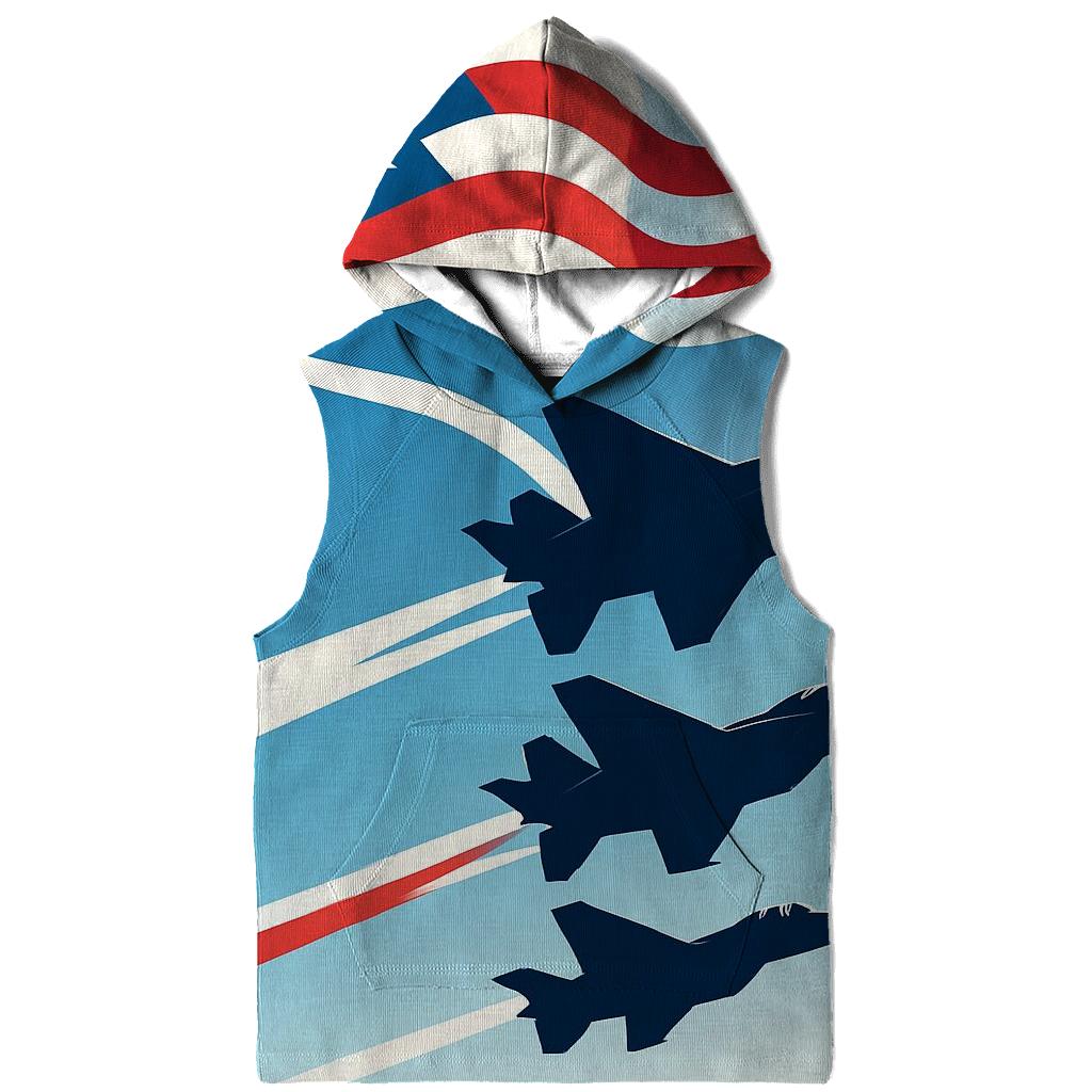 Aircraft Trail Flag In High Altitude Silence zip-up hoodies