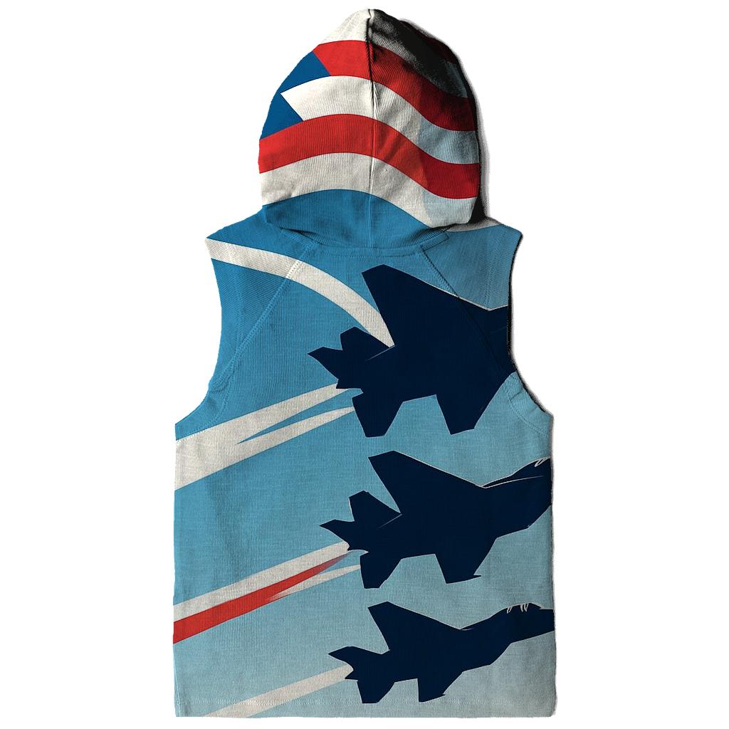 Aircraft Trail Flag In High Altitude Silence zip-up hoodies
