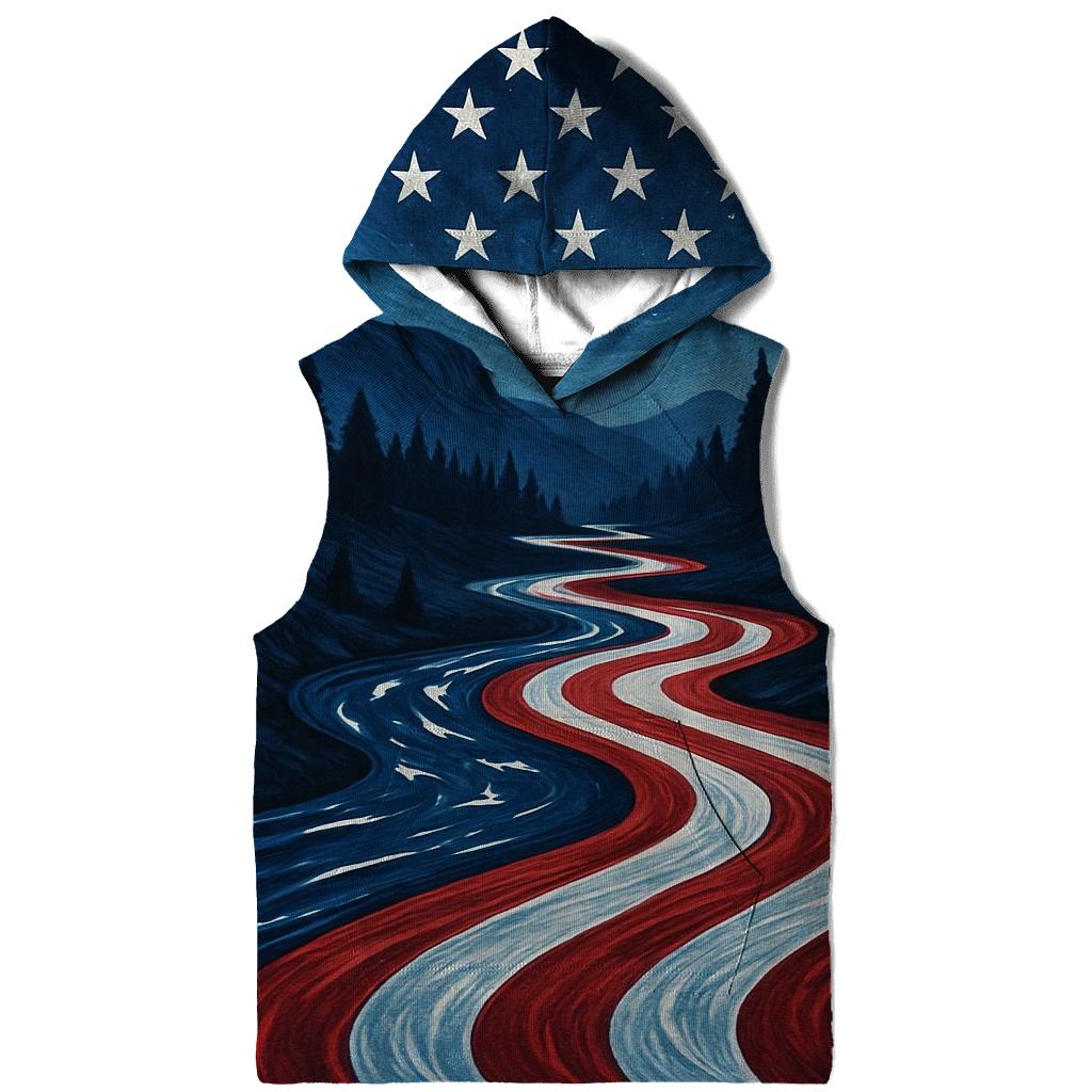 River Of Stripes Through Pine Valley zip-up hoodies