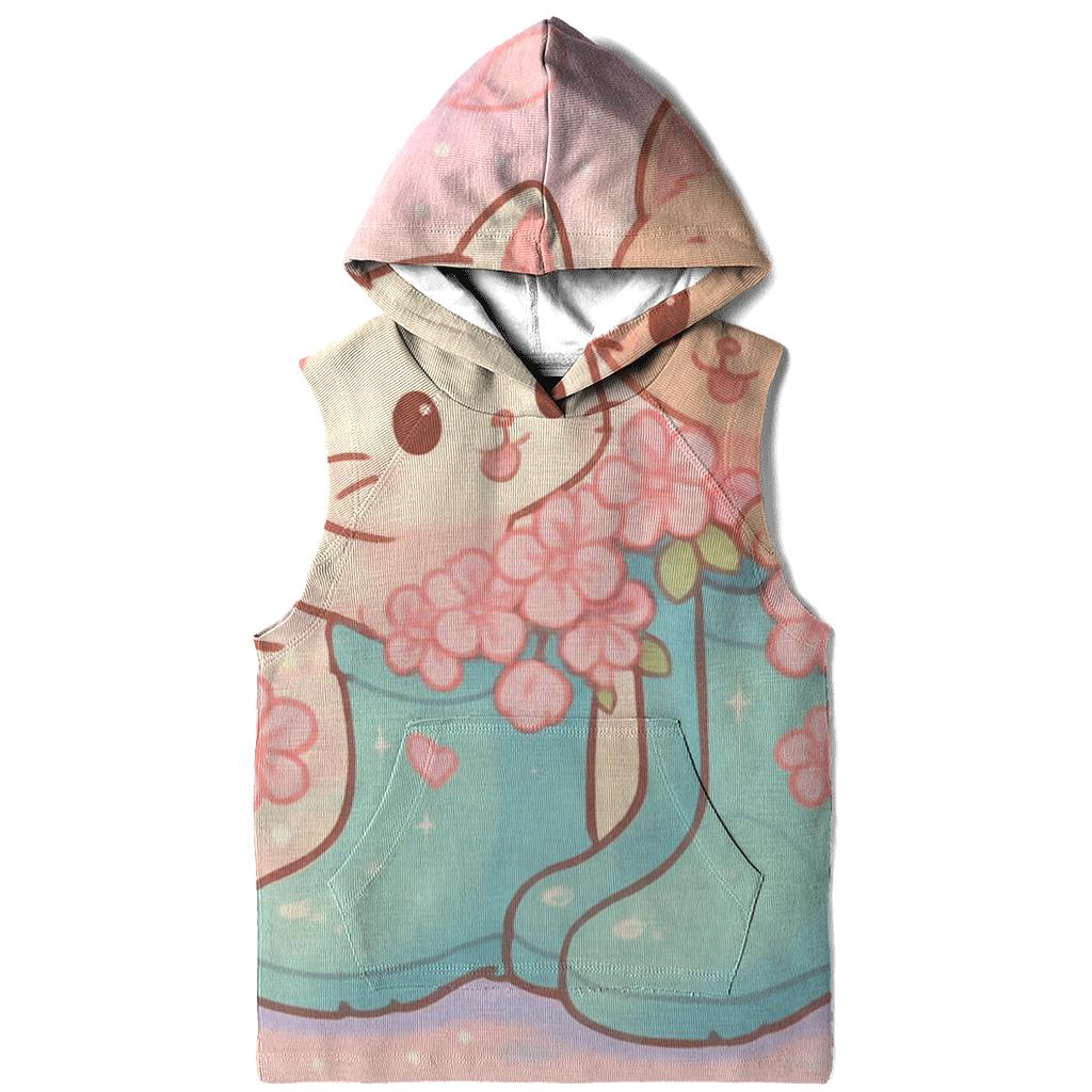 Cherry Blossom Rain Boots Kittens lightweight hoodies