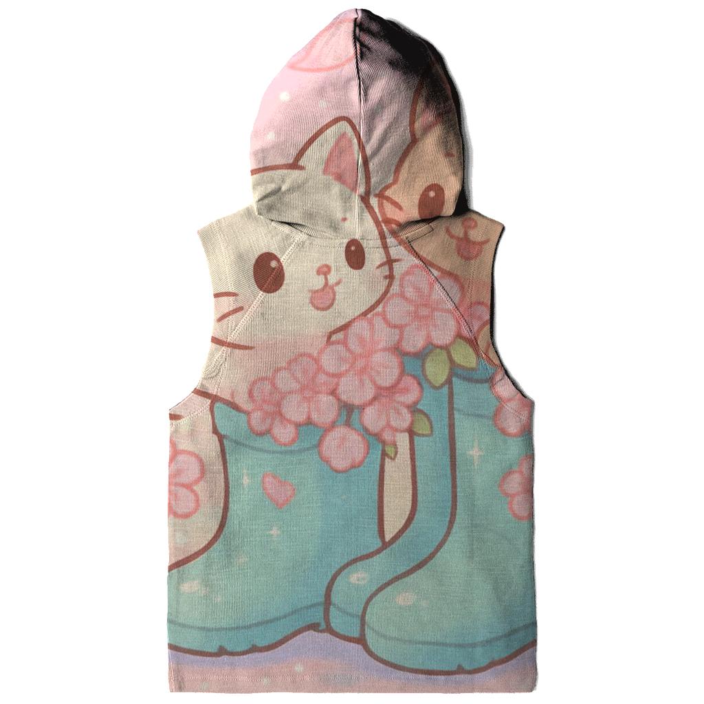 Cherry Blossom Rain Boots Kittens lightweight hoodies
