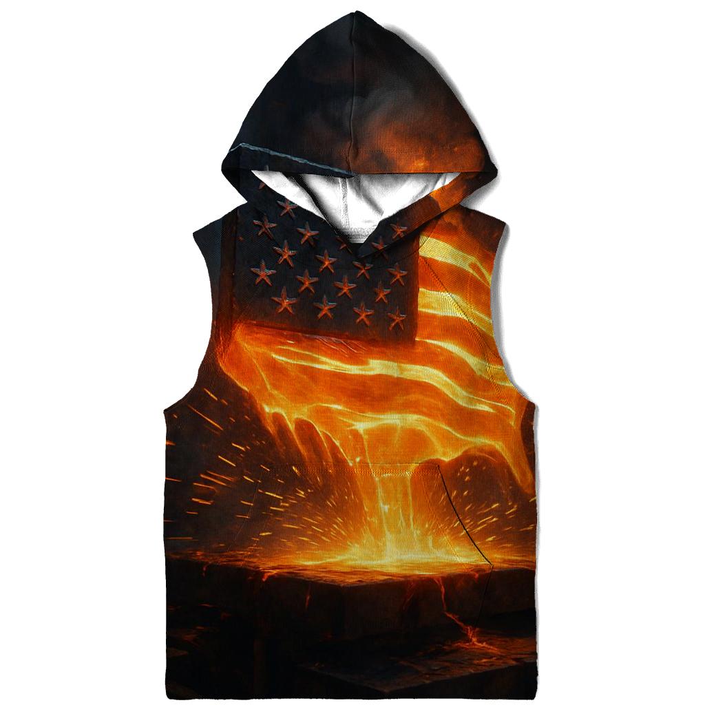 Steel Foundry Flag Forging graphic hoodies