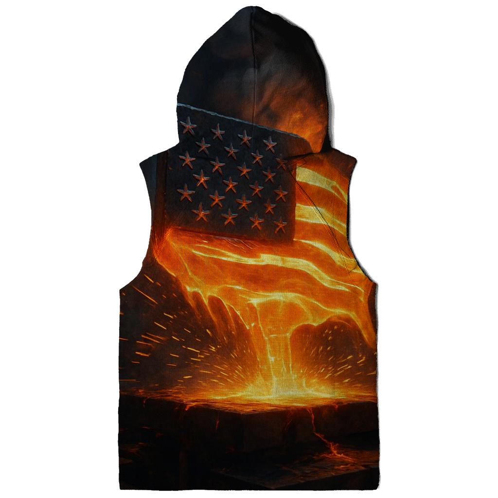 Steel Foundry Flag Forging graphic hoodies