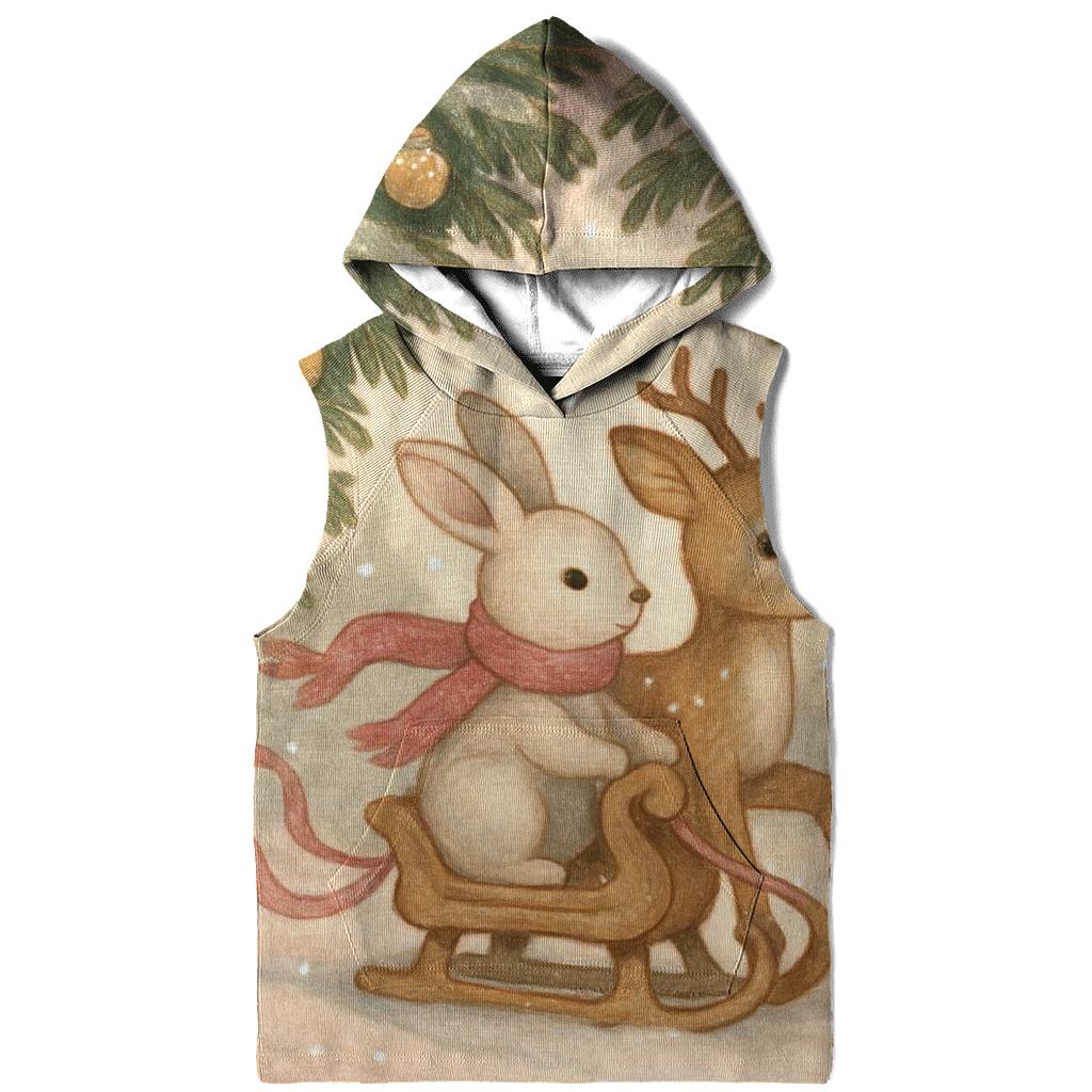 Winter Wildlife Sleigh Ride Through Fir Tunnel designer hoodies