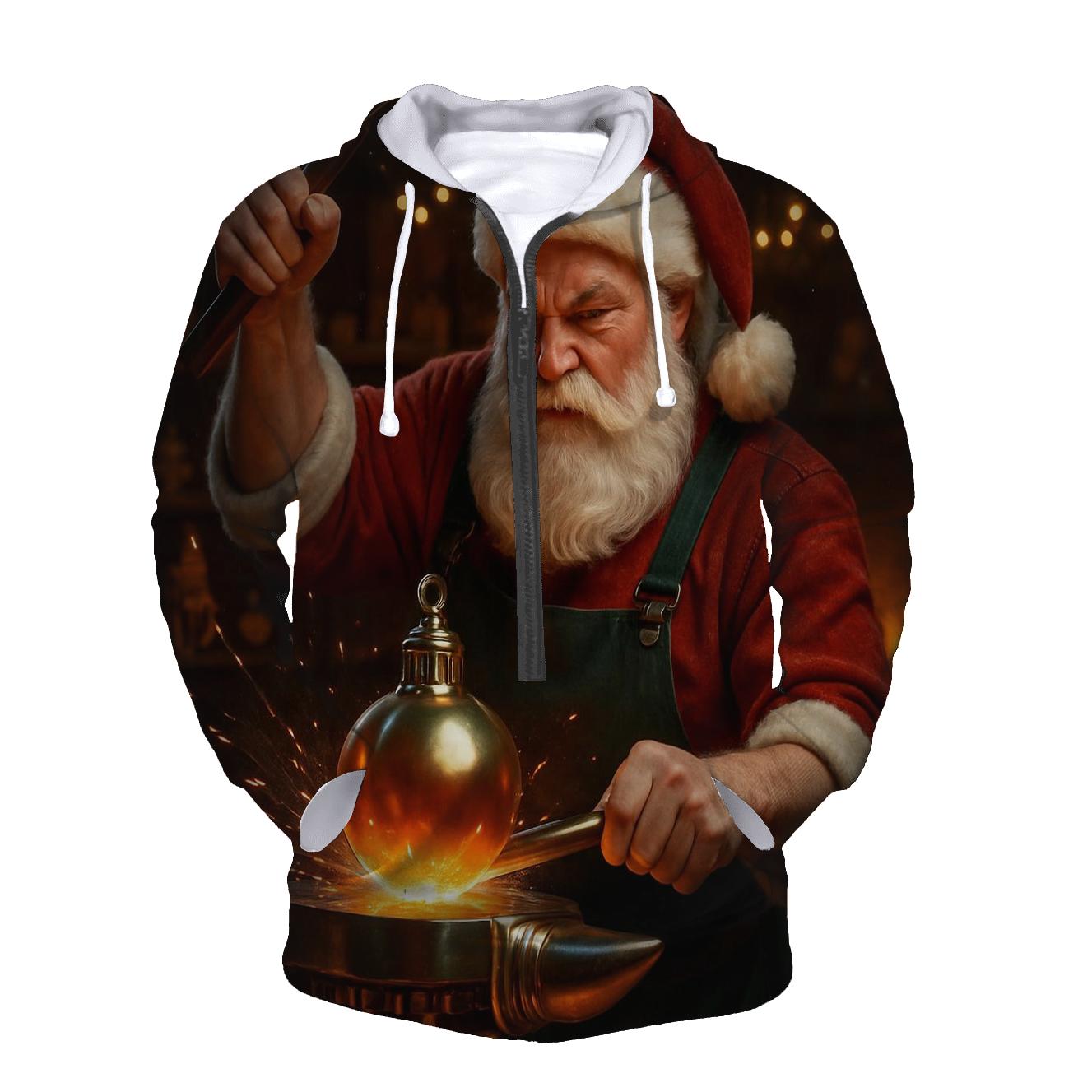 North Pole Workshop Gearsmith Santa hoodies fashion