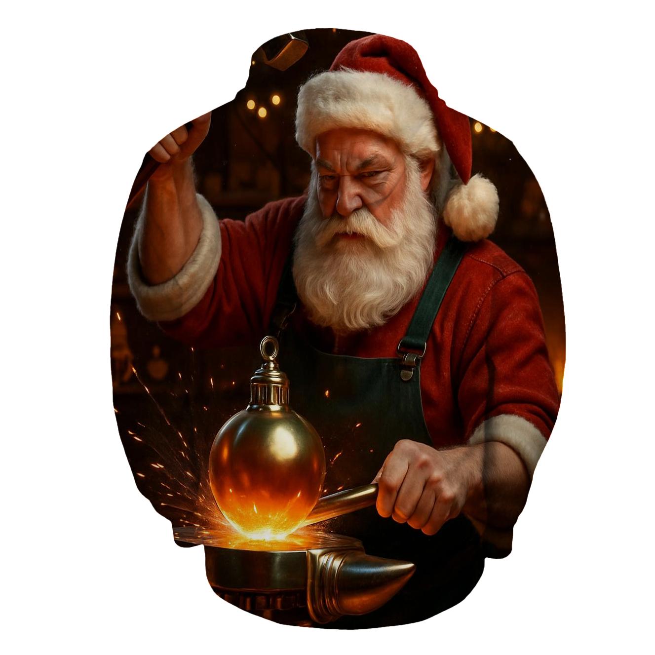 North Pole Workshop Gearsmith Santa hoodies fashion