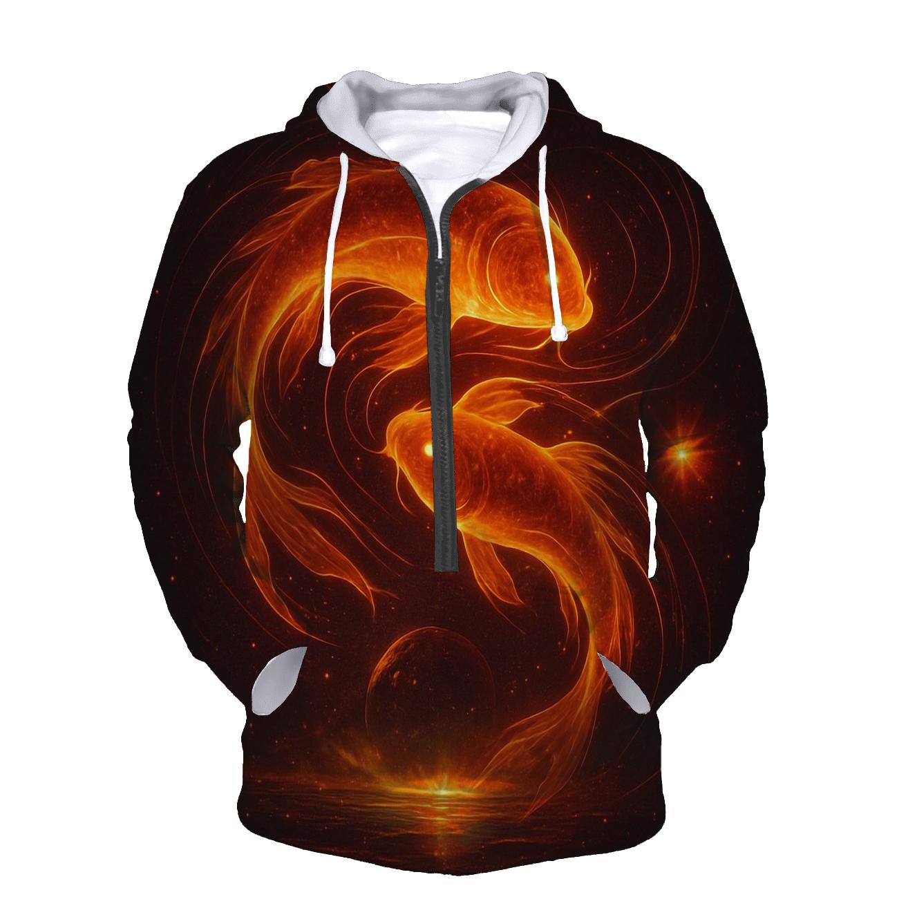 Solar Koi In The Magnetic Pond designer hoodies