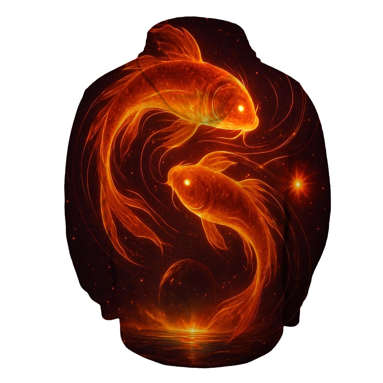 Solar Koi In The Magnetic Pond designer hoodies